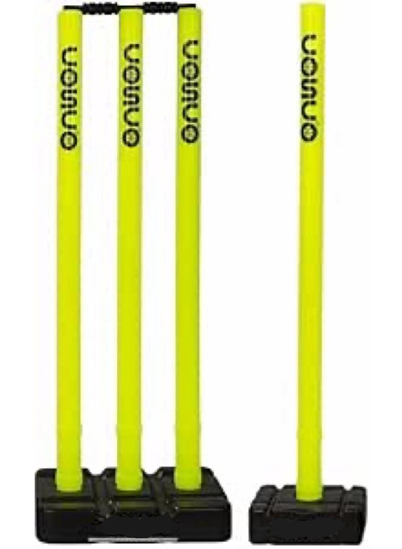 كوسكو بوابات كريكيت بلاستيكية متينة مع قاعدة قابلة للملء وحقيبة حمل - جذوع متينة مع حامل ثابت، محمولة ومناسبة لجميع الأعمار - Image 1